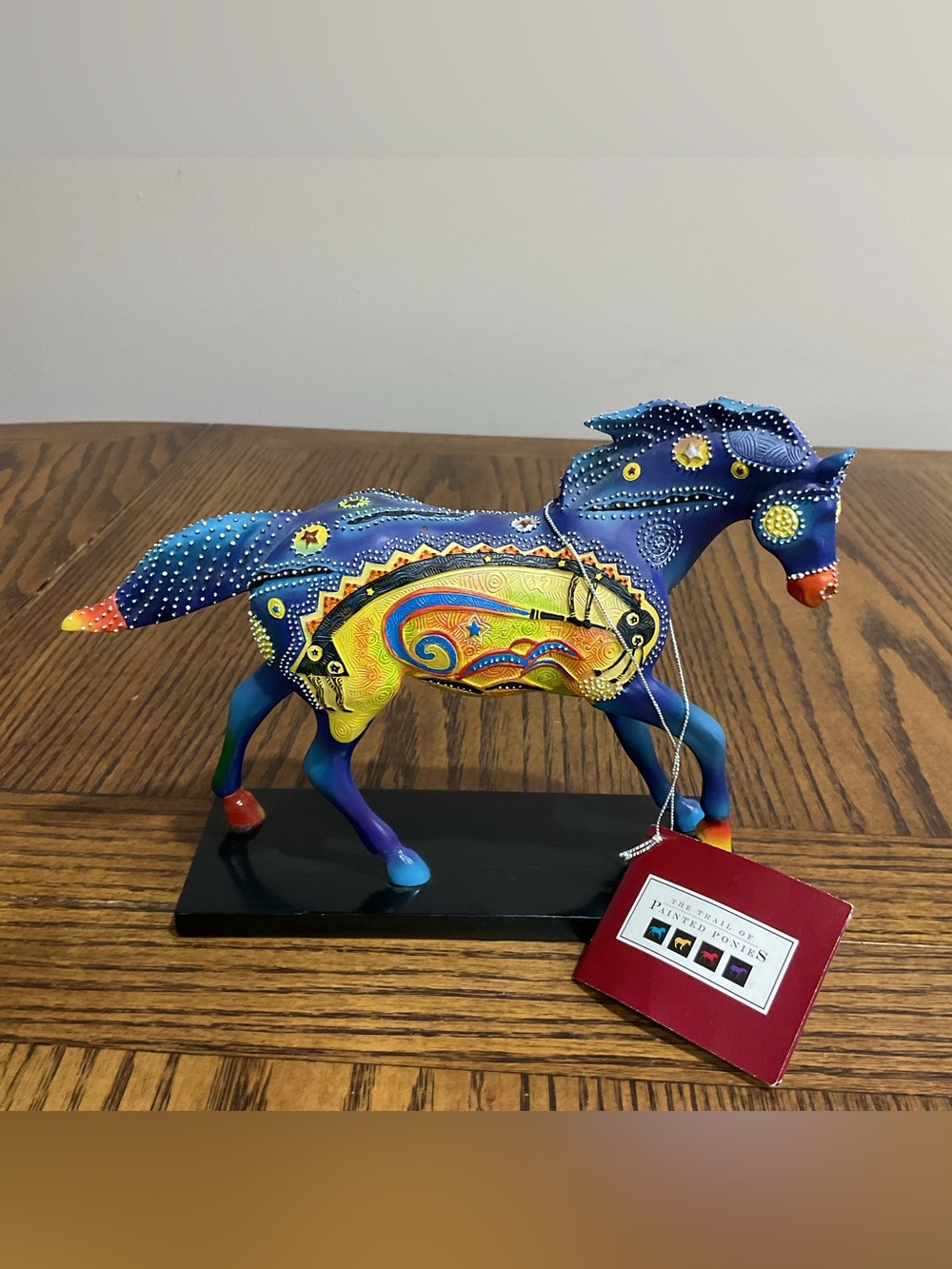 Colorful Hand-Painted Horse Sculpture “Kokopelli Pony” #1508 2005 Painted Ponies